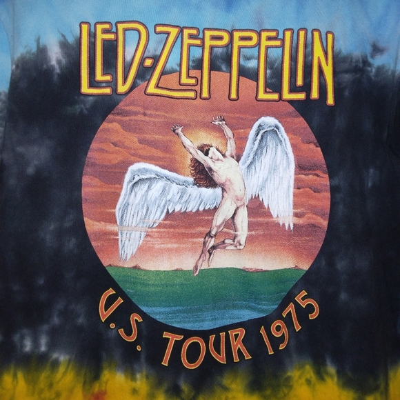 Led Zepplin US Tour 1975 Tshirt size Small tie dye - Picture 2 of 4